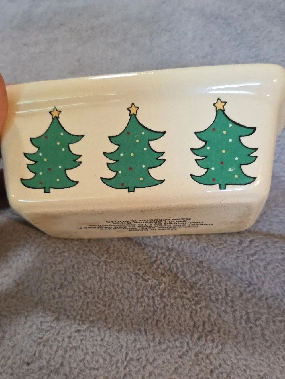 Vintage LTD Commodities Christmas Trees Ceramic Mini Loaf Pan